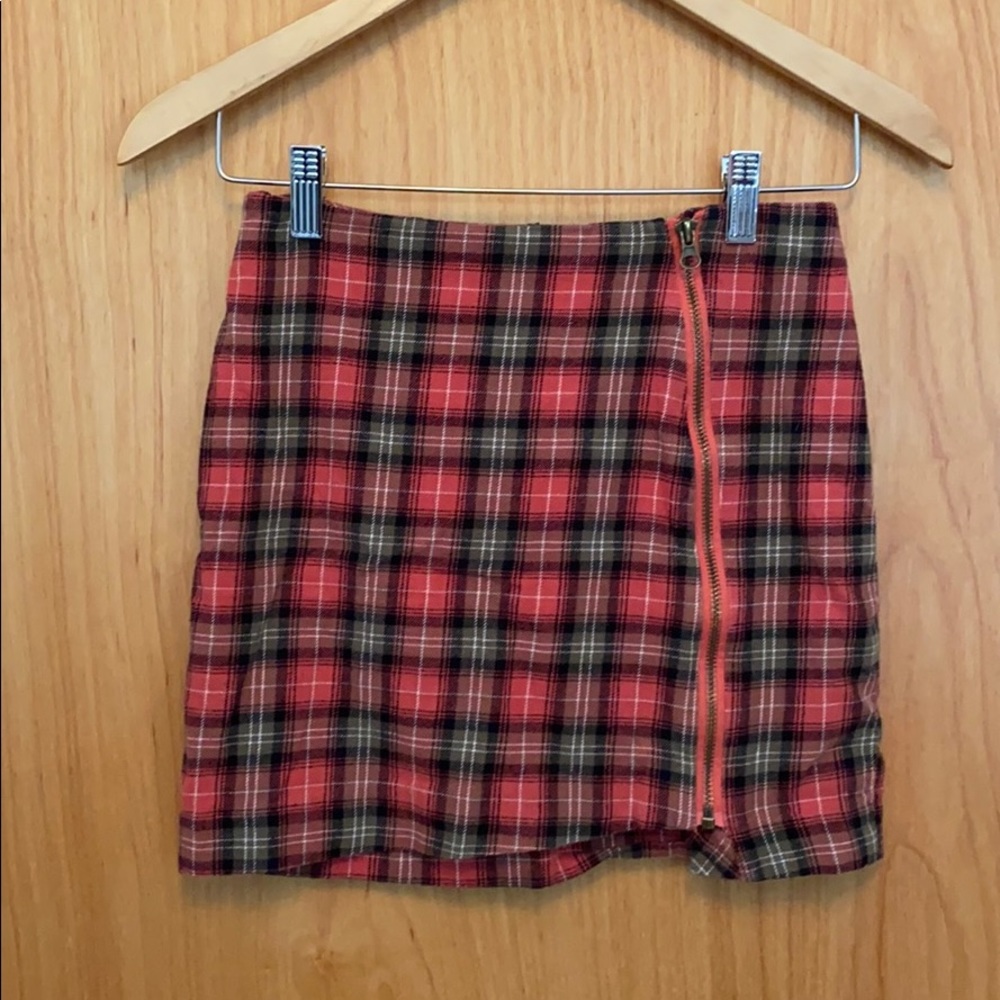 Flannel miniskirt